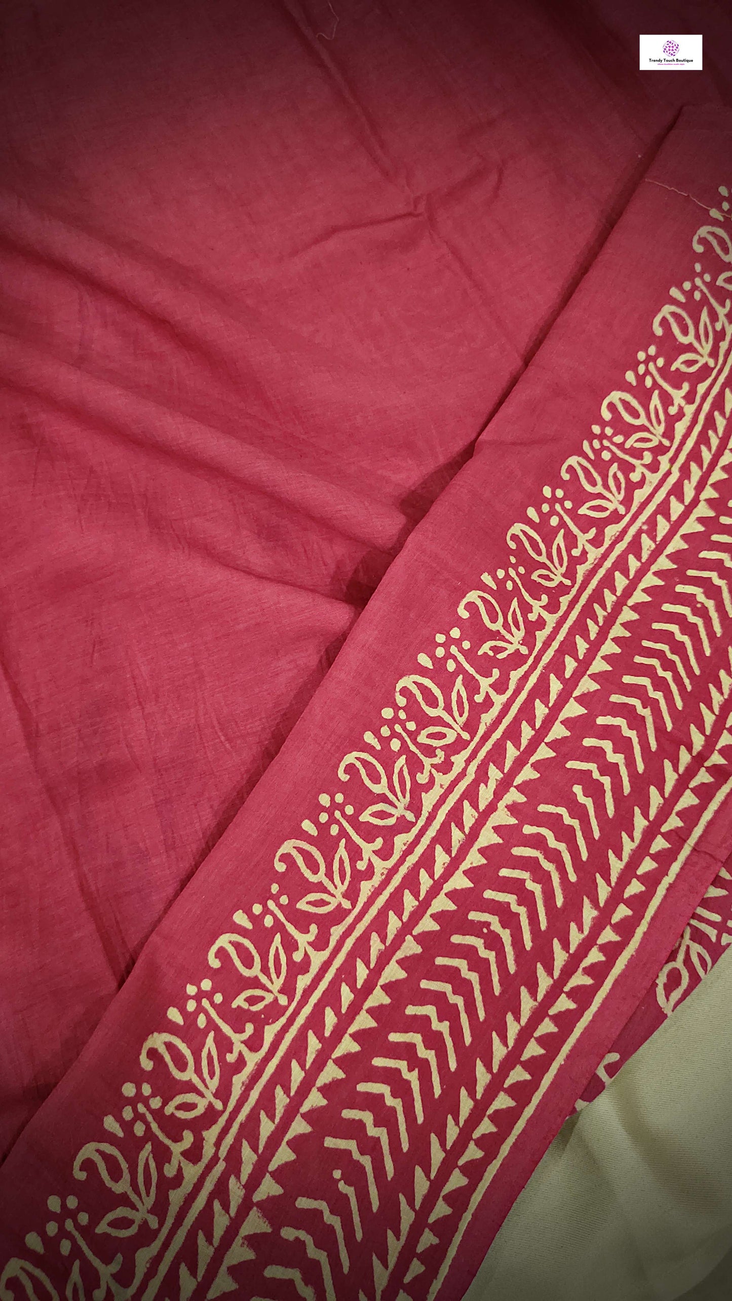 handblock print mulcotton saree best price 1799 online with blouse piece