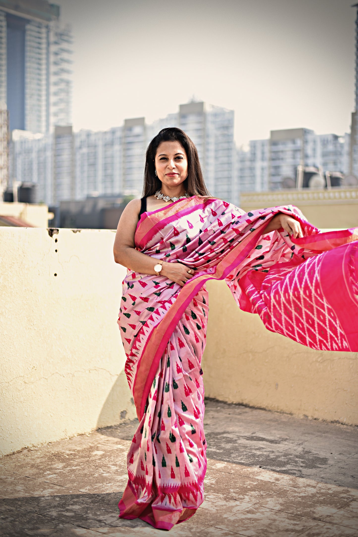 Deepika – Pochampally Ikkat Handloom Pure Silk (with Silk Mark)