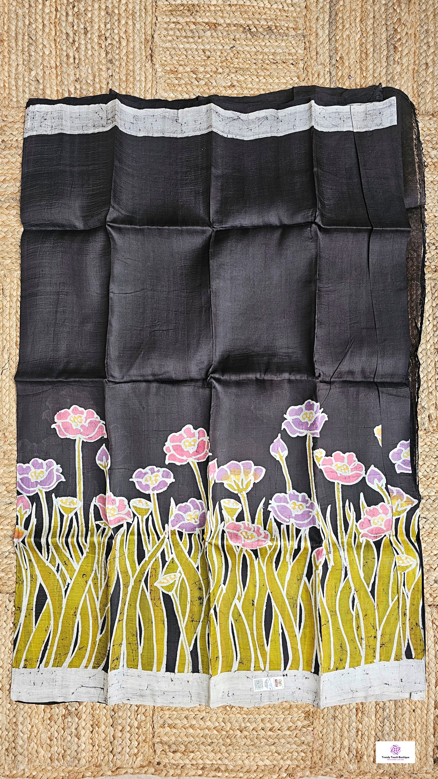 Jal Tarang – Handloom Wax Hand Batik Pure Mulberry Silk (Silk Mark Certified)