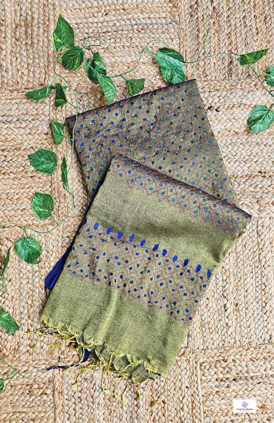 Smile - Kantha Work - Designer Tissue Cotton