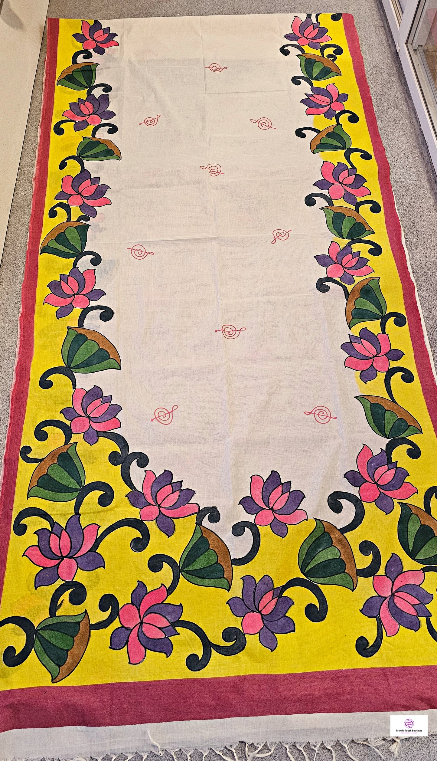 Dhwaani - Handpainted - Pure Cotton Saree