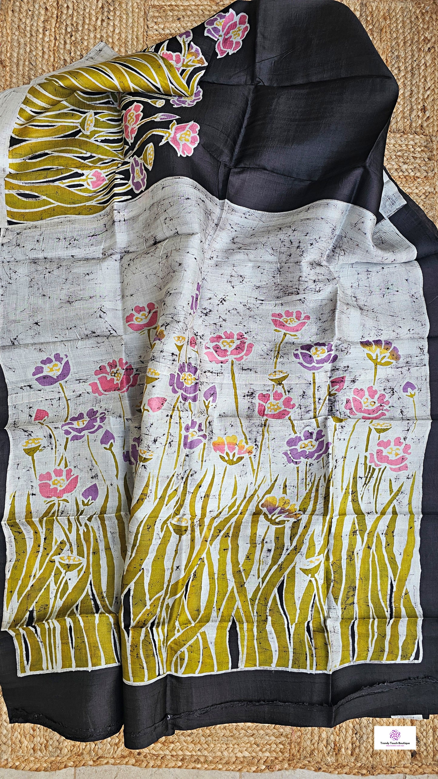 Jal Tarang – Handloom Wax Hand Batik Pure Mulberry Silk (Silk Mark Certified)