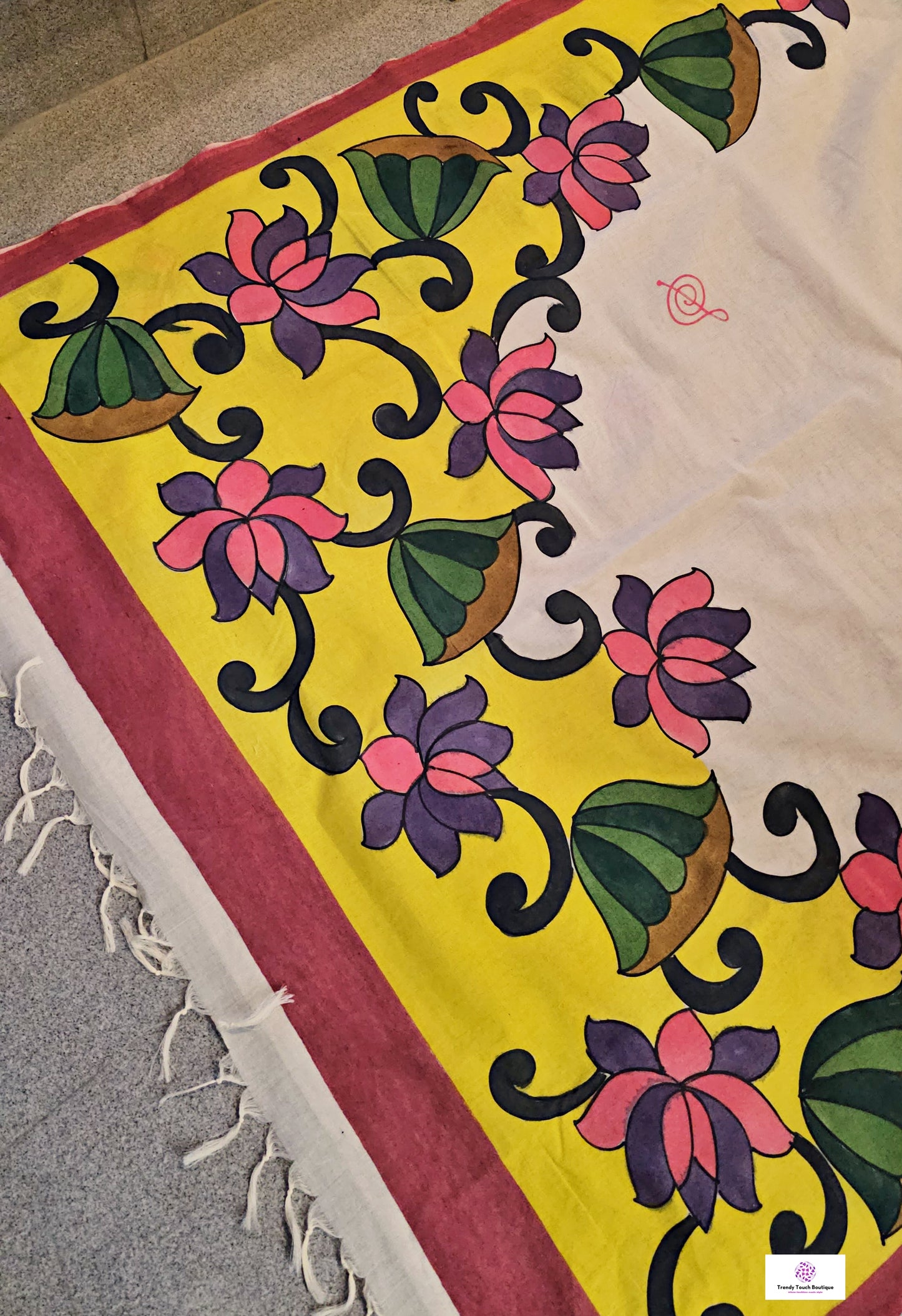 Dhwaani - Handpainted - Pure Cotton Saree