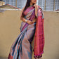 dual tone blue kubera pattu silk saree for wedding soft silk saree online marriage function contrast brocade work with blouse piece
