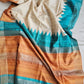 TRISHA - GANGA-JAMUNA BORDER - SEMI GHICHA SILK (TEAL GREEN & YELLOW) PRE BOOK (DESPATCH 10-15 DAYS)