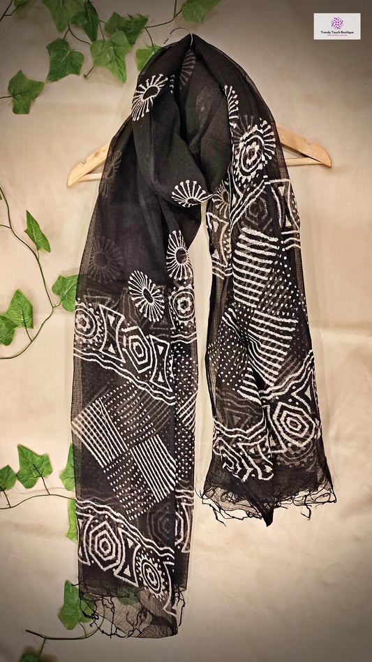 beat the heat with kota doria handblock print black white everyday kurti pairing office wear college best price online holi spring summer sale 