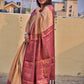 ivory color pattu silk saree for wedding soft silk saree online marriage function contrast brocade work with blouse piece kubera pattu silk saree soft silk