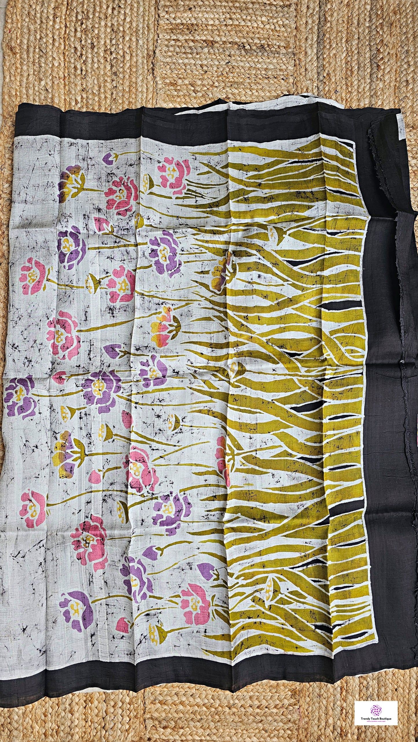 Jal Tarang – Handloom Wax Hand Batik Pure Mulberry Silk (Silk Mark Certified)