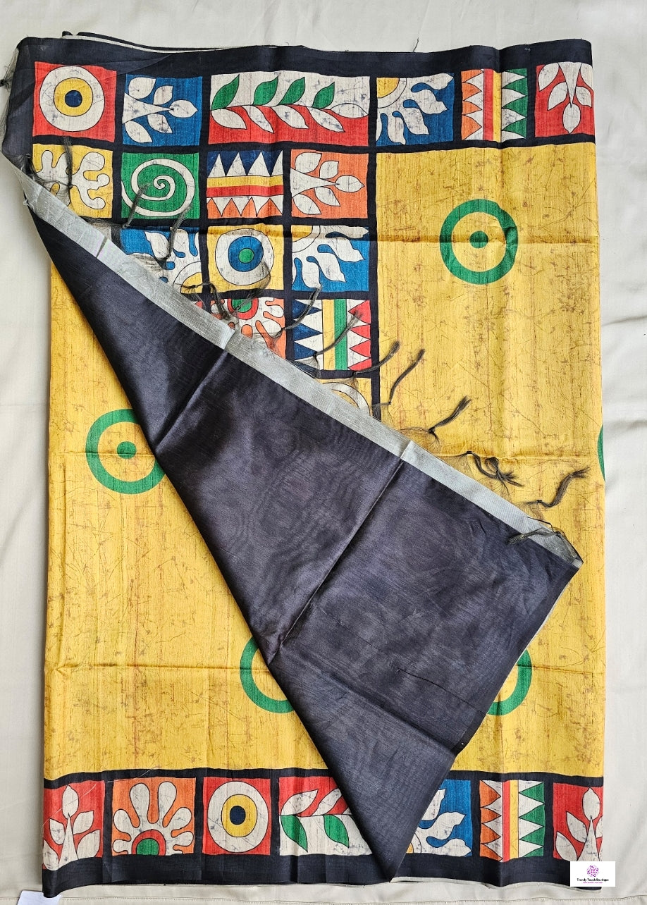MOMER PUTUL - (DIGITAL PRINT) - SEMI TUSSAR SILK - PRE BOOK (DESPATCH : 10-15 DAYS)