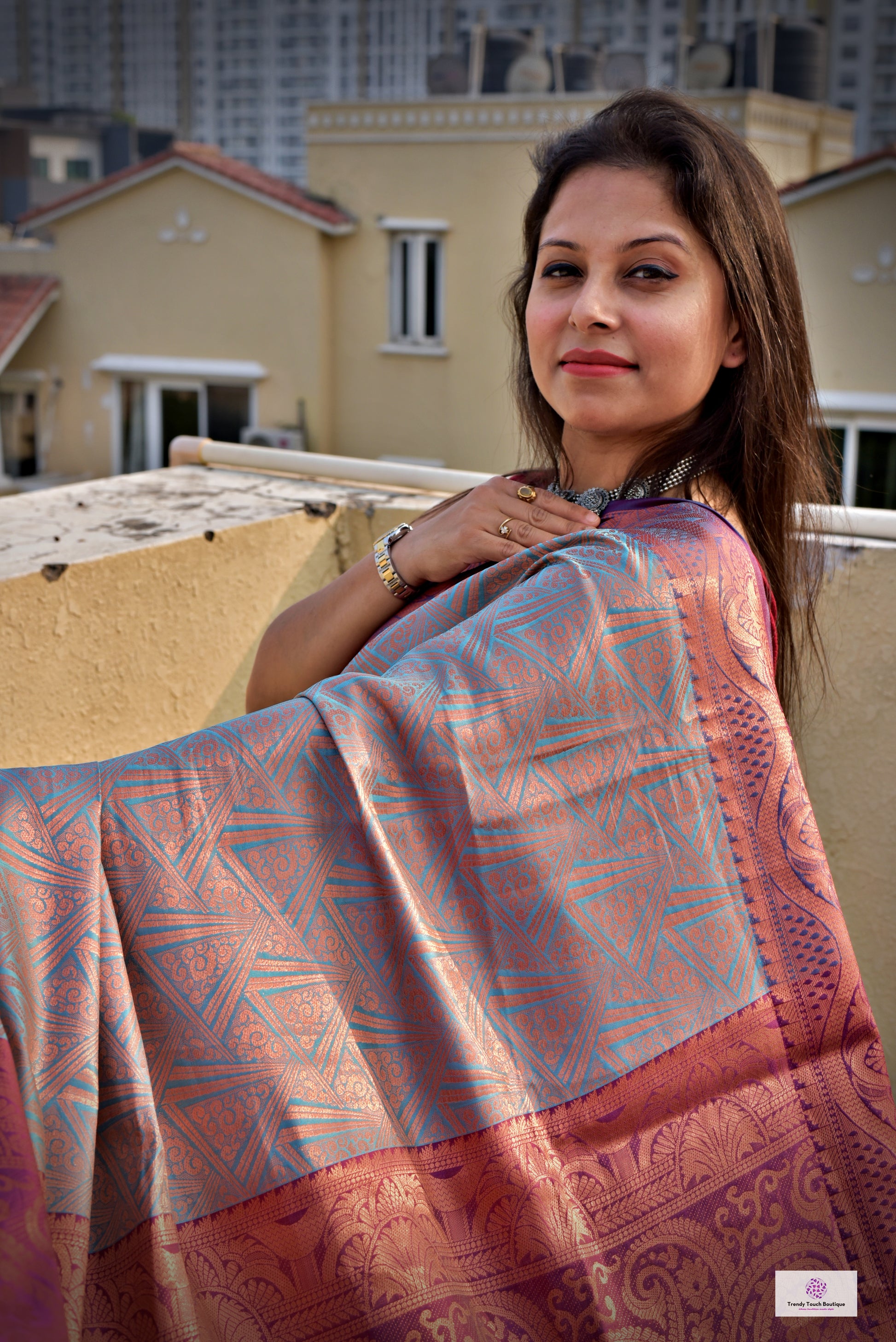 dual tone blue kubera pattu silk saree for wedding soft silk saree online marriage function contrast brocade work with blouse piece