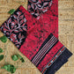Romance - Kantha Work & Hand Batik - Cotton Saree