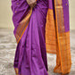 Purple Ink - Katan Silk Saree