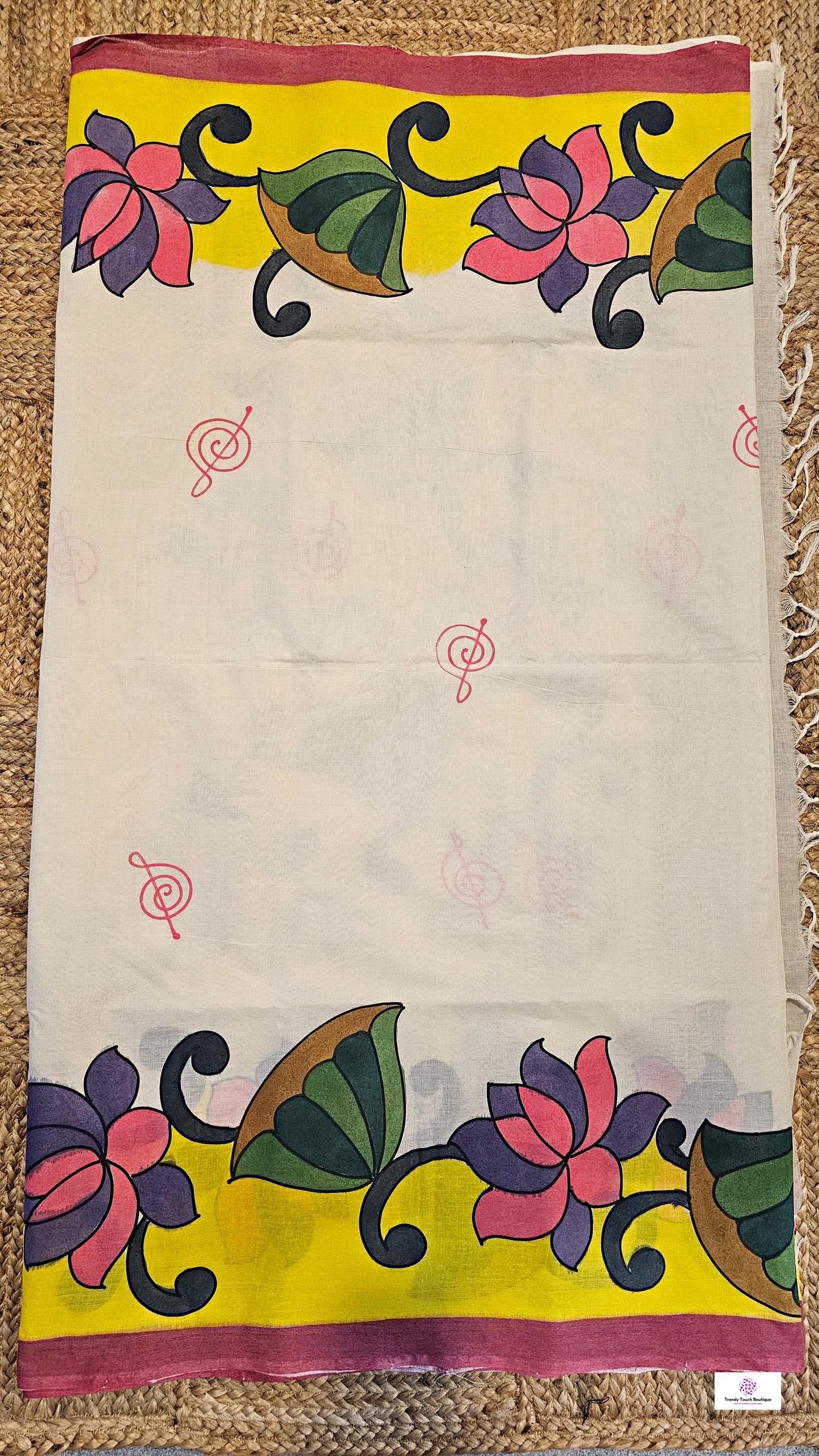 Dhwaani - Handpainted - Pure Cotton Saree