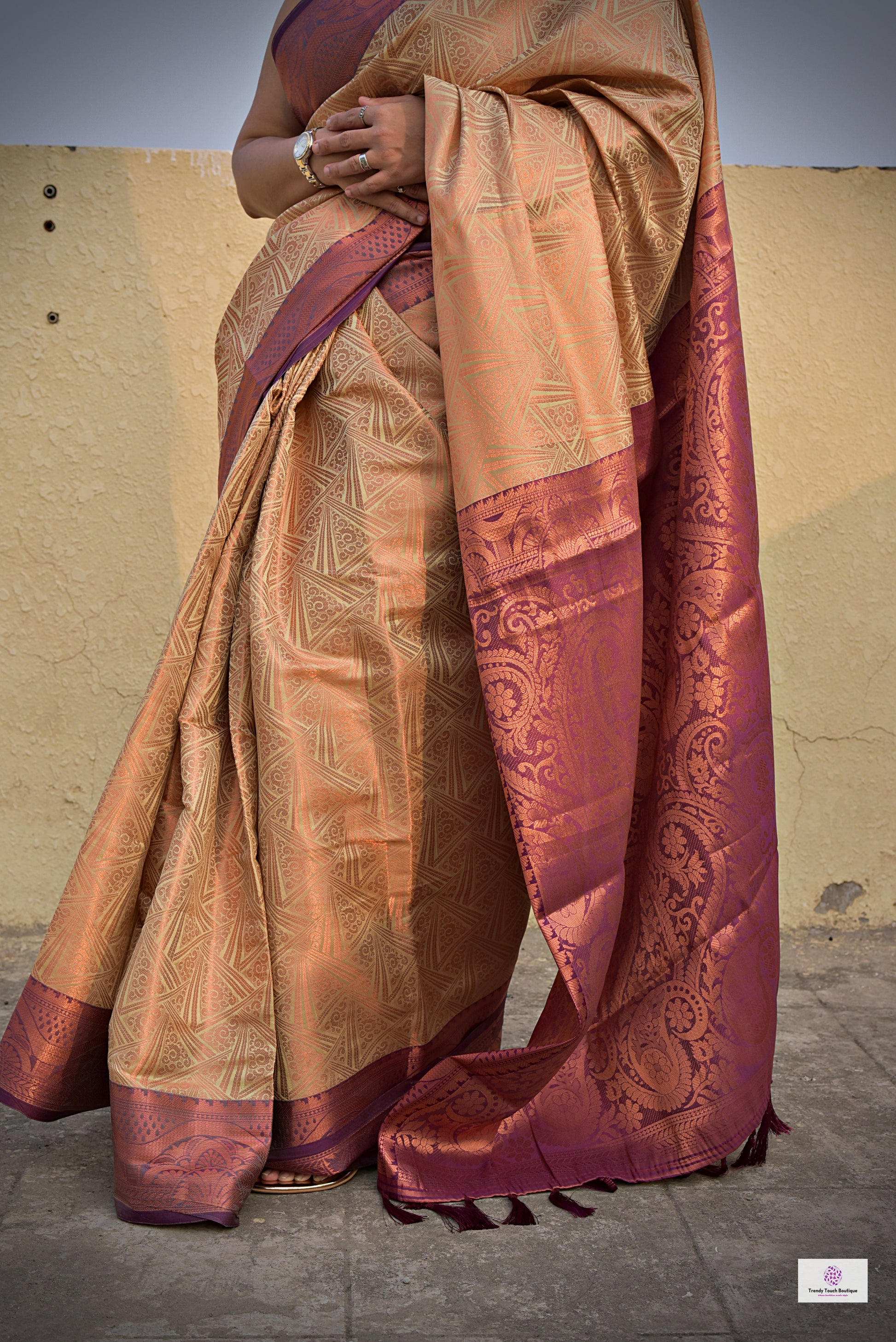 ivory color pattu silk saree for wedding soft silk saree online marriage function contrast brocade work with blouse piece kubera pattu silk saree soft silk