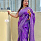 handblock print mulcotton saree 1799 shop online best prices violet saree
