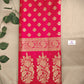 red banarasi silk zari work sare wedding wear marriage function party wear saree affordable price