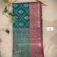 shop saree online teal green and pink silk festive wear saree with blouse piece festive gift best price