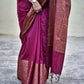 BEETROOT - KATAAN SILK (DARK MAGENTA - COPPER ZARI)