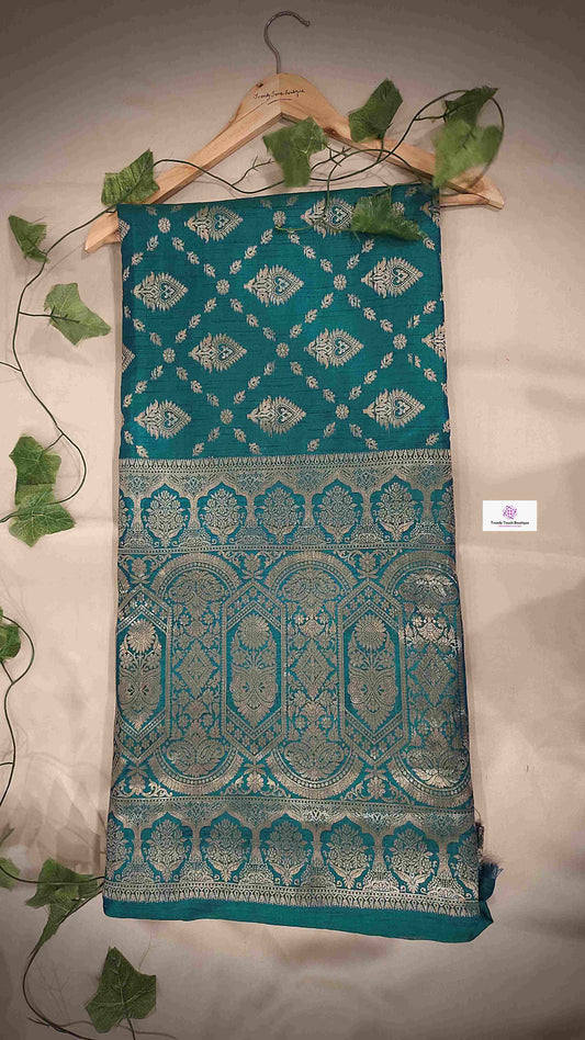 shop saree online teal green and pink silk festive wear saree with blouse piece festive gift best price