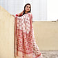 kantha handembroidered designer ivory and beige linen saree with blouse piece best price for office, casual and wedding wear.