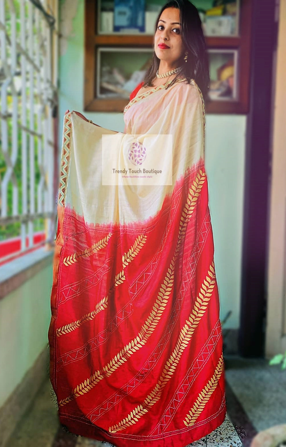 ALTO CHHOAAN -  HAND EMBROIDERED & PAINTED - SILK