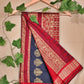 AMAR TUMI - MAROON & GREY - BOMKAI SILK