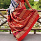AMAR TUMI - MAROON & GREY - BOMKAI SILK
