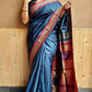 AMAR TUMI - MAROON & GREY - BOMKAI SILK