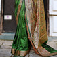 ARANYAANI - GREEN & GOLD - KATAAN SILK