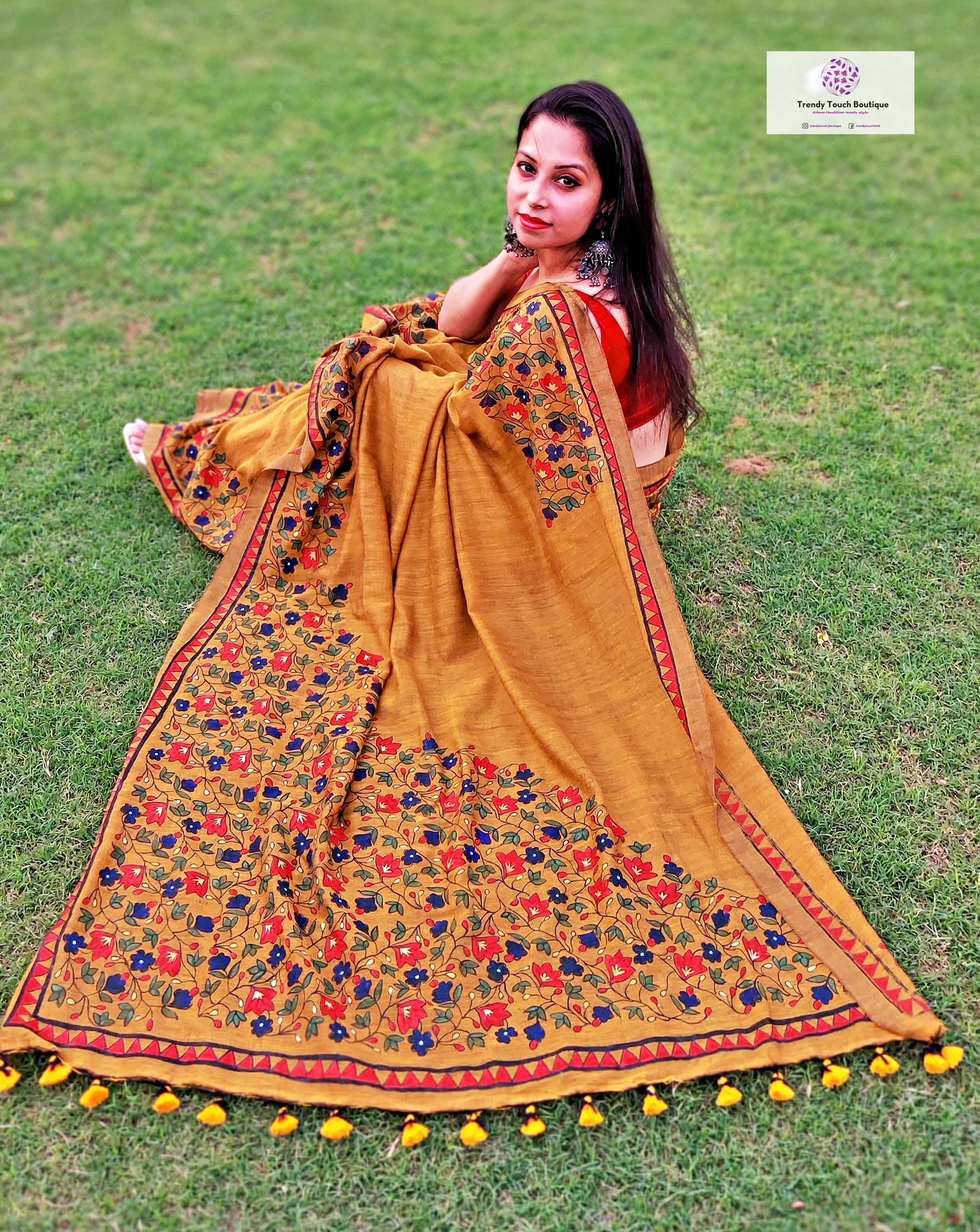 Handpainted cotton lightweight sarees for summer