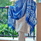 BLUEBELLS - HANDBLOCKPRINT- CHANDERI SILK DUPATTA