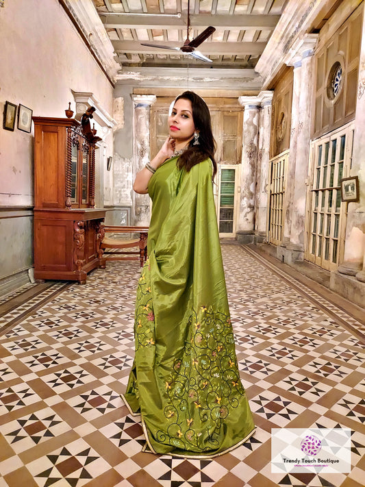 BANANI - HAND EMBROIDERED WITH SEQUINS - DESIGNER SILK SAREE