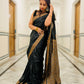 KRISHNAKALI - EBONY BLACK & ROSE GOLD - KATAAN SILK - ₹ 2,300/-