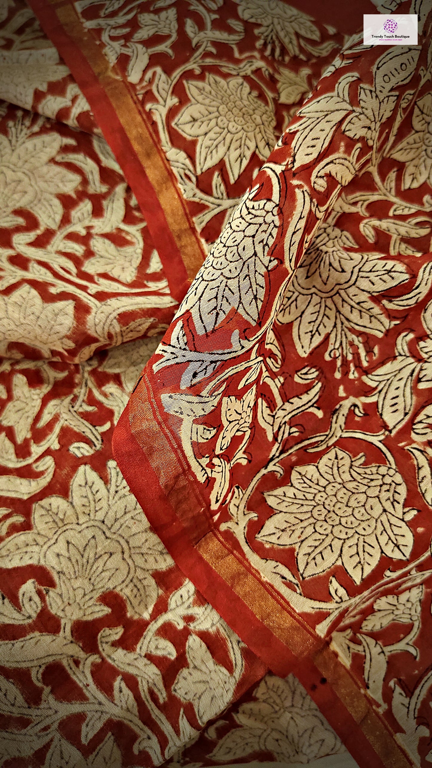 WILD HEART - HANDBLOCKPRINT- CHANDERI SILK DUPATTA