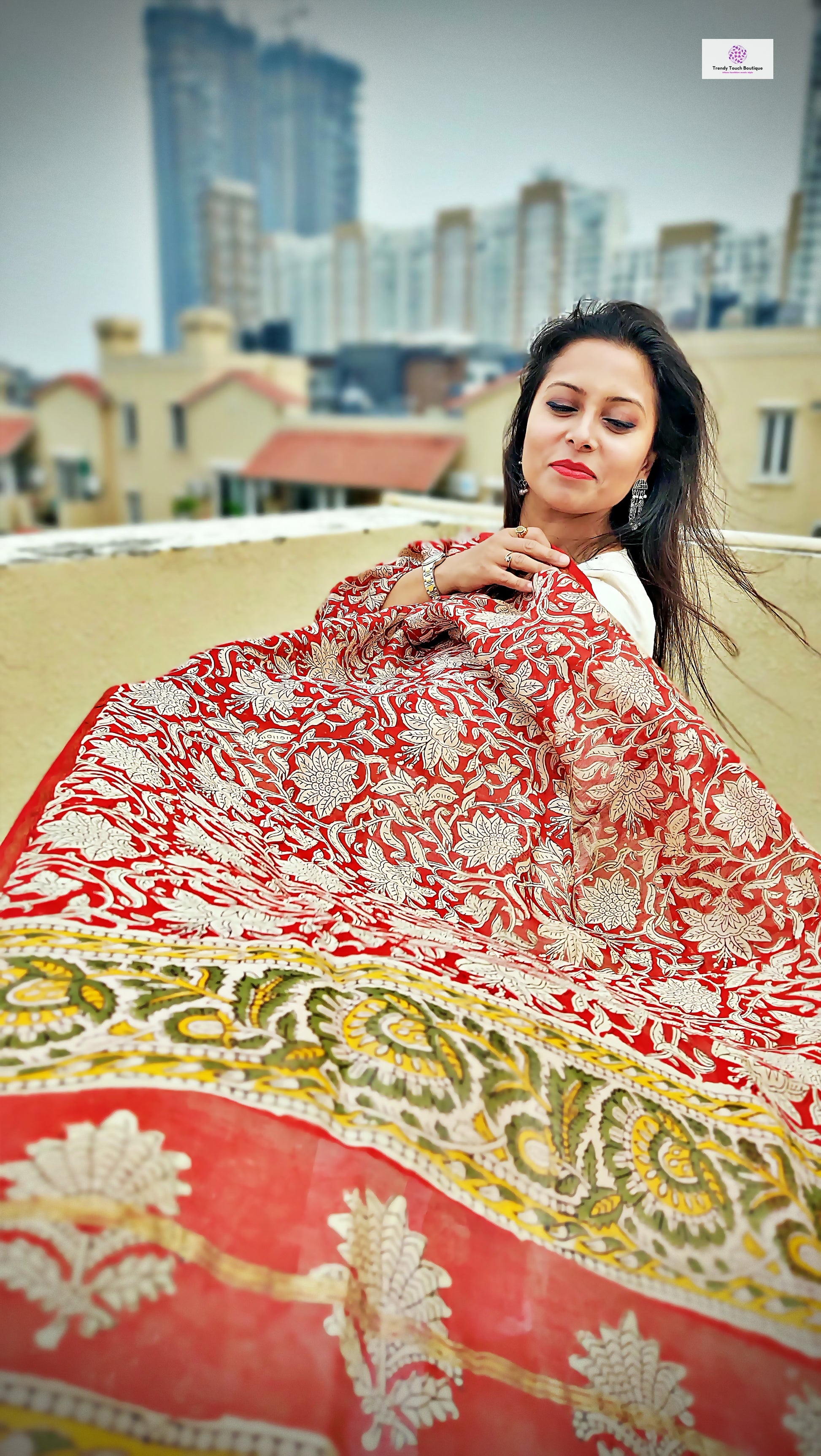 Rakhi gift for sister chanderi silk dupatta